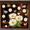 Gänseblümchen Aufkleber - Bienen-Thema Fensteraufkleber - Bäckerei Blumenladen Küche Balkon Aufkleber