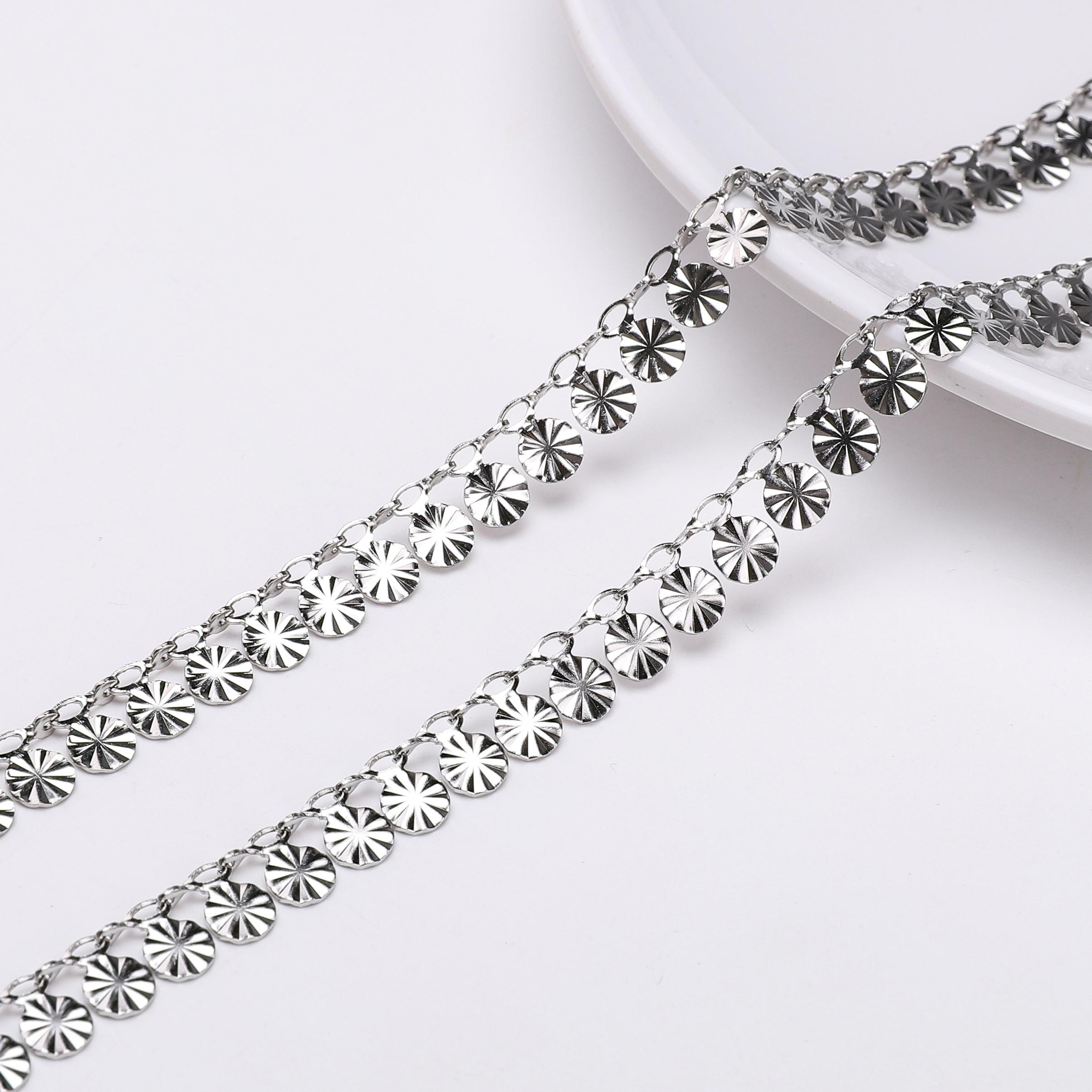 

1-метровая цепочка из нержавеющей стали, базовая панк-цепочка для самостоятельного изготовления ожерелья, браслета, ювелирных изделий, аксессуаров 10 7.3mm