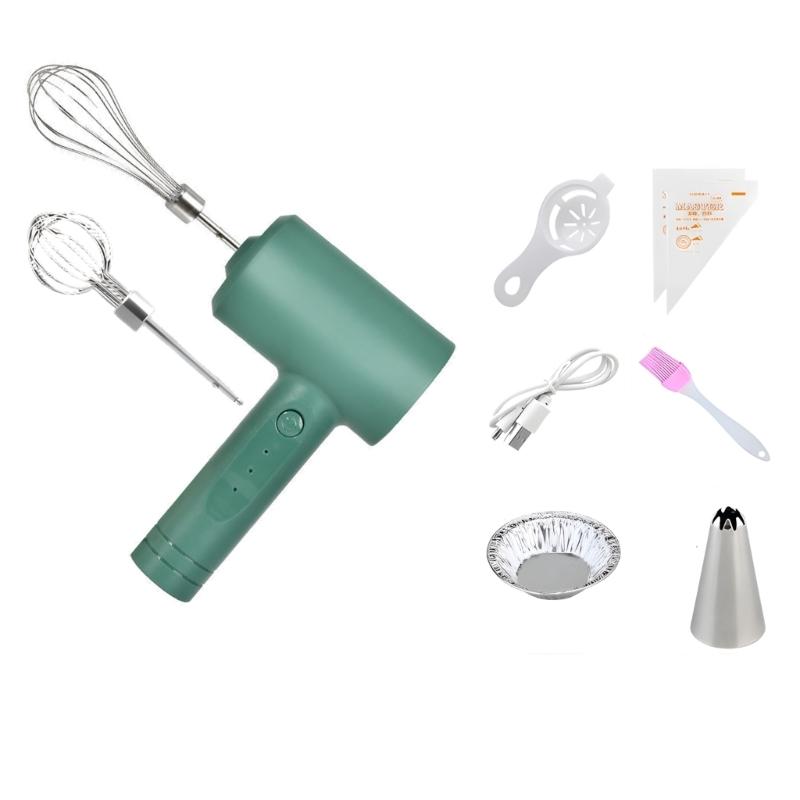Wireless Hand for Baking with and Interchangeable whisks Ergonomic Quiet Operation