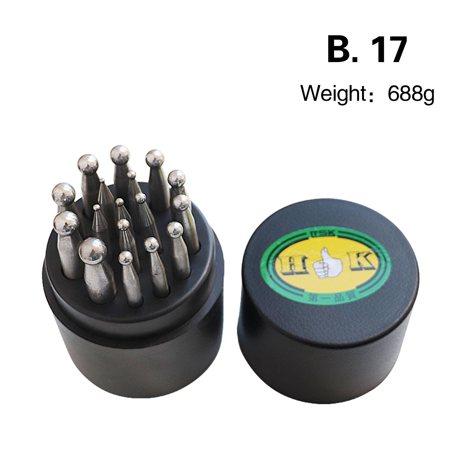 

Набор пуансонов, 17 шт., блок для формовки металла, инструмент для ковки ювелирных изделий