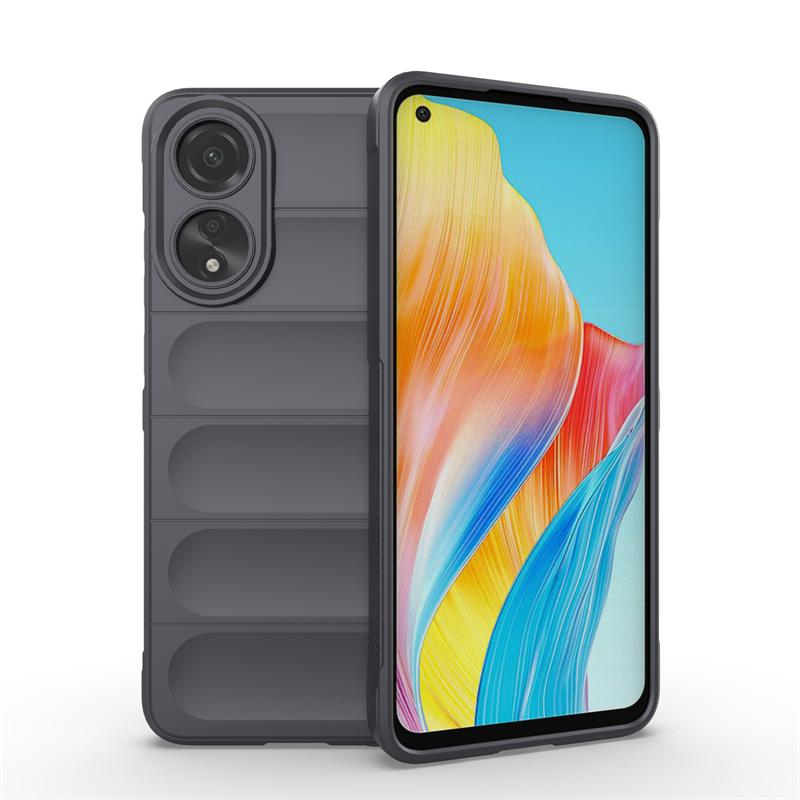 

Для OPPO A78 Чехол Силиконовый Чехол Для OPPO A78 Чехол Ударопрочный Резиновый Противоударный Защитник Телефона OPPO A58 A78 4G Чехол OPPO A78 4G темно-серого