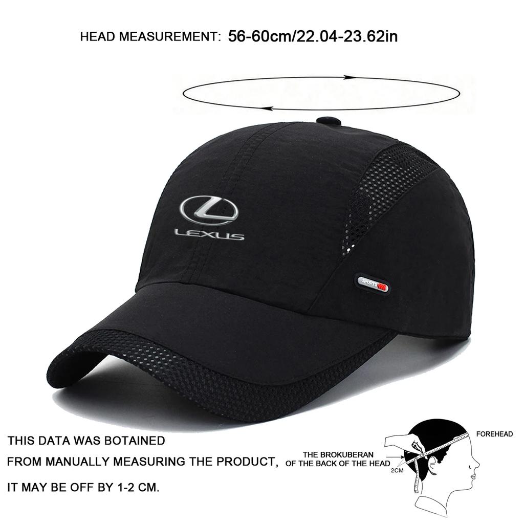 PYZW6 1PC Breathable Mesh Baseball Cap Adjustable Quick-Dry Sports Hat Trucker Cap For Lexus F SPORT LBX NX RX 350h 450h Plug-in Hybri