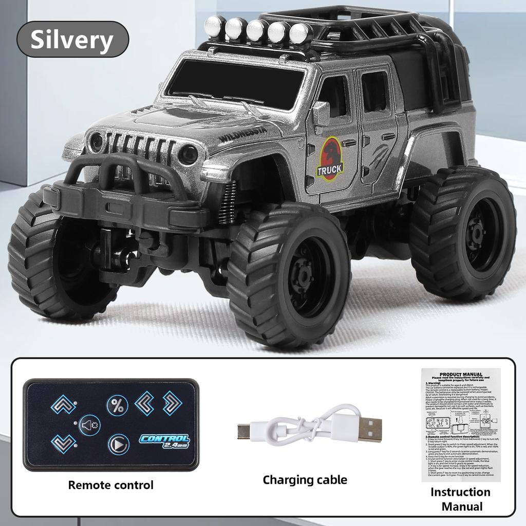 Mini Alloy RC Car 1/64 Crawler High Speed Hobby Off-Road Vehicle Model APP Control Remote Control Car Desktop Toy Car for Kids