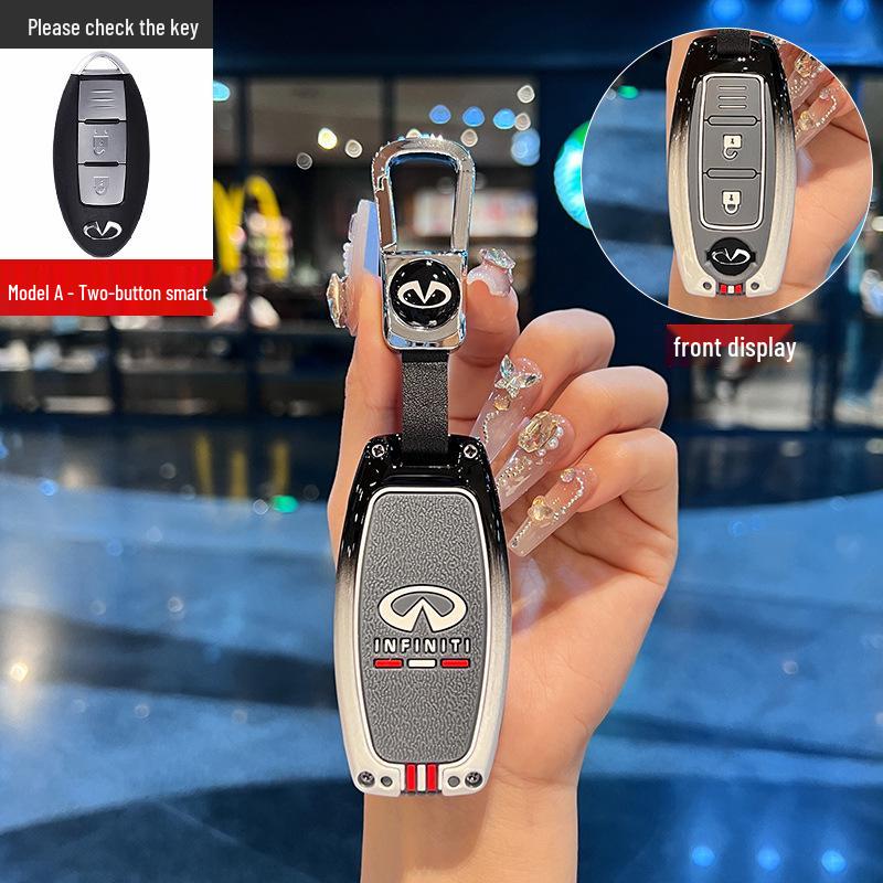 Infiniti Key Case for Q50L, QX50, QX55, QX60, Q70L, G25, FX35 - Car Key Shell with Buckle