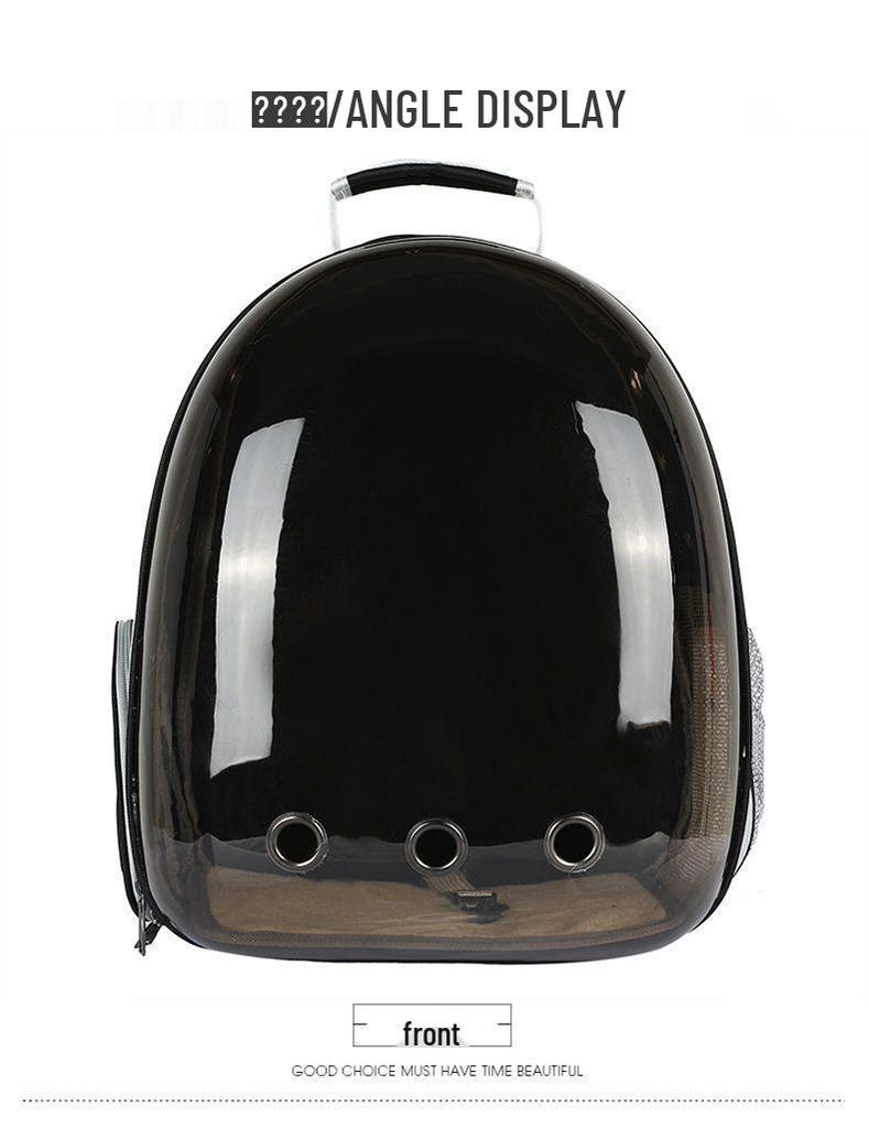 Panoramic Pet Backpack: Portable, Transparent Double Shoulder Carrier for Cats