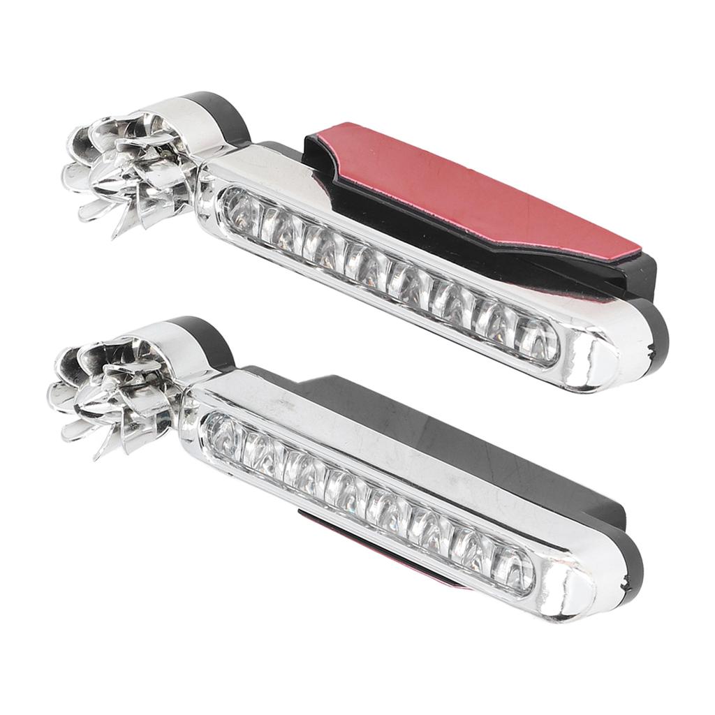 2pcs Wind Powered Daytime Running Light 8 LED Waterproof Car Exterior Lamp for Vehicles