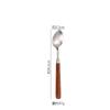 Solid wood handle western knife, fork and spoon set 304 stainless steel Japanese fork and spoon dessert spoon imitation rosewood tableware