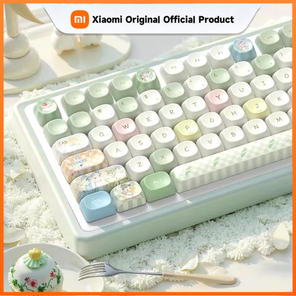 Xiaomi 112 Key MOA Keycap Set PBT Picnic Bunny Keycap Set Suitable for 60/64/84/98/108 Gaming Mechanical Keyboard MX Switch
