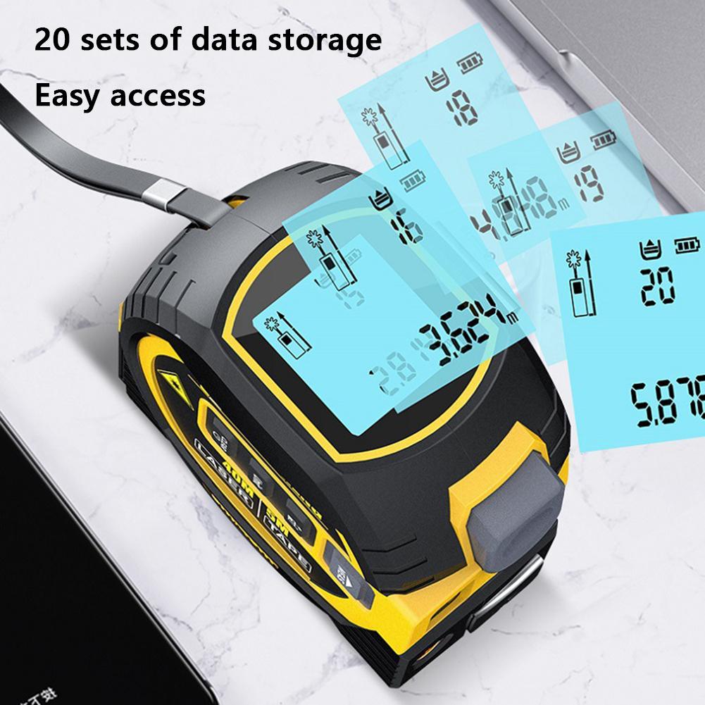 3-in-1 Almighty Ruler LED Display Digital Tape Measure Multi-Function Distance Measuring Tool Measuring Level for Building