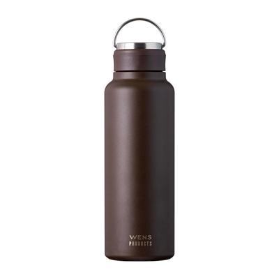 Atlas Wasser Kaltes Thermo-Vakuum Edelstahl Integrierter Griff Nahtlose Schraube Direkt Einfach Zu Einfach Zu Draußen WENS Braun Wärmflasche, 1000ml,
