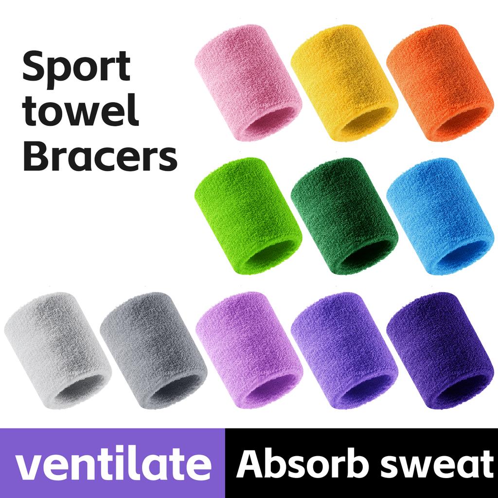 1 Pc Towel Sports Wrist Bands Tennis Sweat Bands Wrist Guard Basketball Fitness Sweatbands Wrist Wrap Wrist Protection Badminton