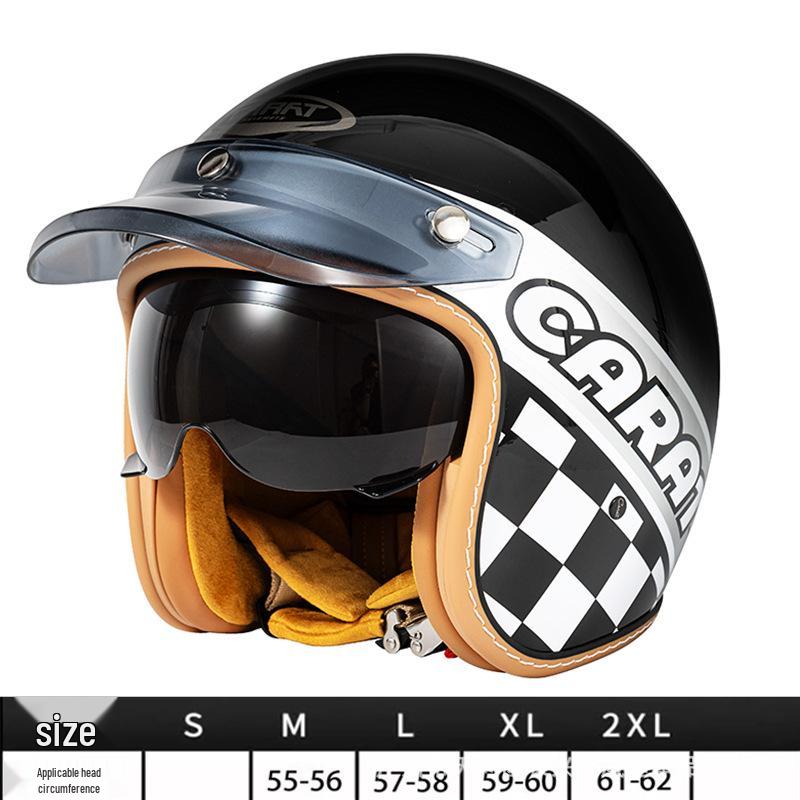 Best-Selling 3/4 DOT Motorcycle Helmet for Men & Women – Retro Scooter/Moped/Cruiser Style