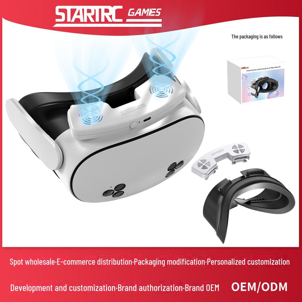 Meta Quest 3 S Větrací chladicí ventilátor Ledový hedvábí Proti zamlžování a proti zapařování Náhradní maska