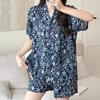 New Artificial Cotton and Silk Short-sleeved Shorts Summer Pajamas Women's Sweet Cardigan Casual Loungewear