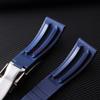 20mm Silicone Watch Band Rubber Watch Strap for Rolex Water Ghost Series Wrist Band Waterproof Fold Buckle Men Sport Bracelet