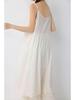 Women's Forest Style Embroidered Layered Lace Long Dress