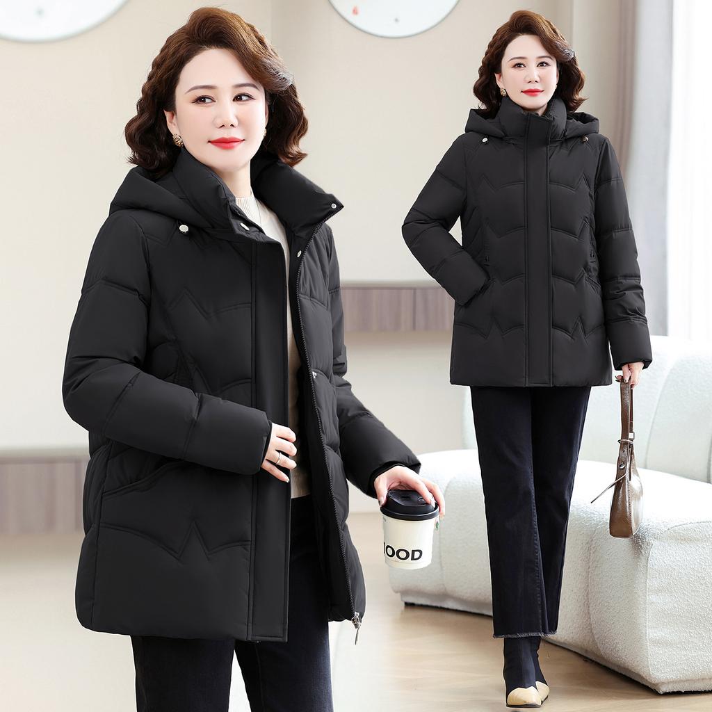 Mom's winter down cotton-padded clothing fashionable warm cotton-padded jacket new middle-aged and elderly women's clothing autumn and winter cott