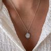 Heart Shape Cross Necklace In Stainless Steel With Gold Plating For Female Fashion Accessory