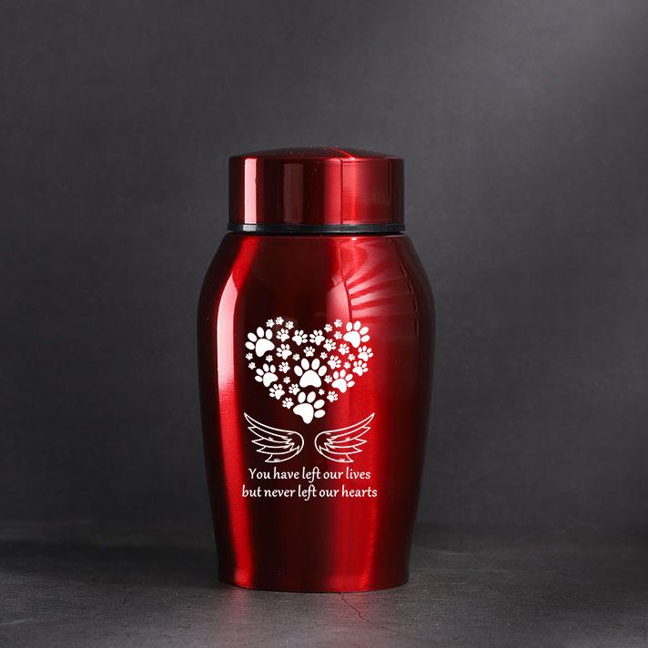 Stainless Steel Pet Cremation Urn for Ashes - Memorial Jar for Cats, Dogs, and Pets