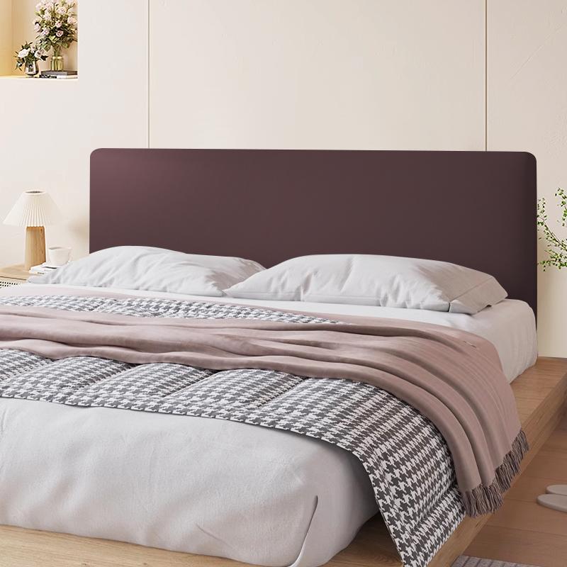 

PU waterproof Headboard Cover All-inclusive Bed Back Protection Dust Cover Home Hotel Bed Room Thicken Elastic Bed Head Covers 1.2Meter темно-коричневого кольору
