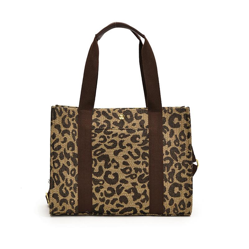 

Fashion Leopard Print And Houndstooth Print Women Single Shoulder Square Bag For Daily Commute Leopard
