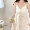 Floral Suspender Nightdress Female Sweet And Cute Summer Thin Girl Bubble Wrinkled Pajamas Princess Loungewear