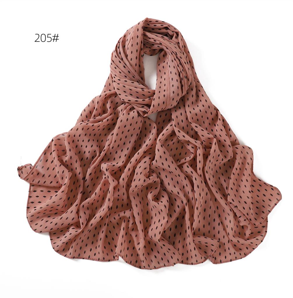 Fashion Plaid Printed Chiffon Scarf Muslim Femmel Chiffon Hijabs Islam Accessories Turkish Bandana Yiwu Beautiful Scarf Shawls