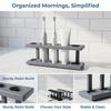 No Drilling Toothbrush Holder Multi-Slot Design Storage Rack Pencil Holder  Bathroom Countertop