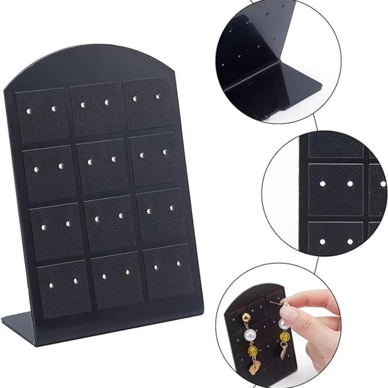 48/72 Holes Earring Jewelry Display Holder Mould Plastic Earrings Display Stand Storage Case Rack Stand Showcase Organizer Shelf