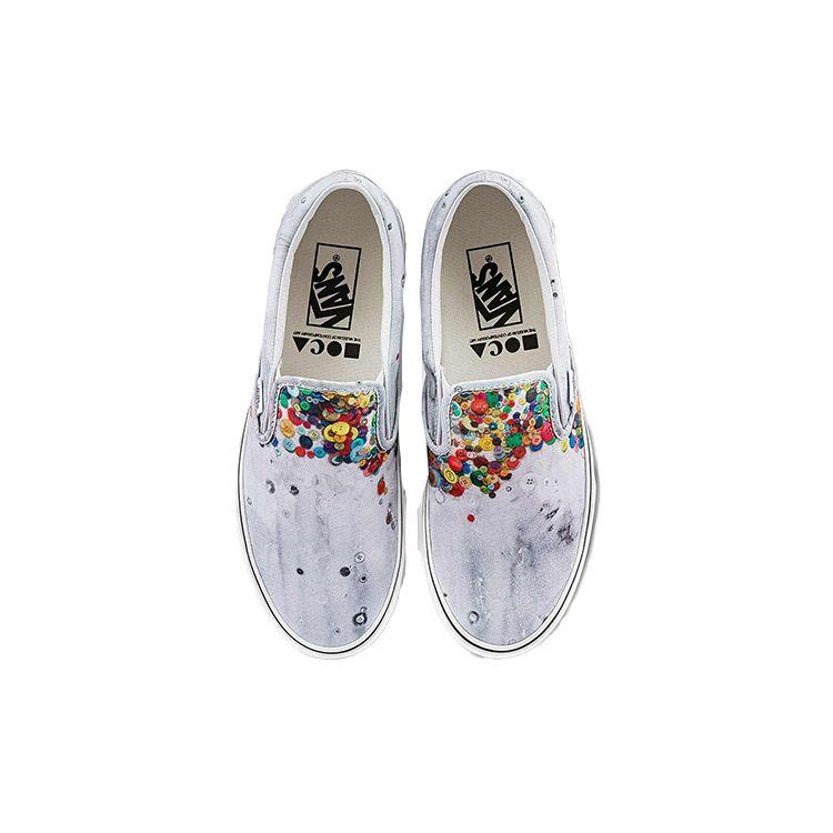 MOCA X Vans Classic Slip-On Brenna Youngblood Unisex Sneakers Grey Nimbus-Cloud VN0A5JMH8CQ