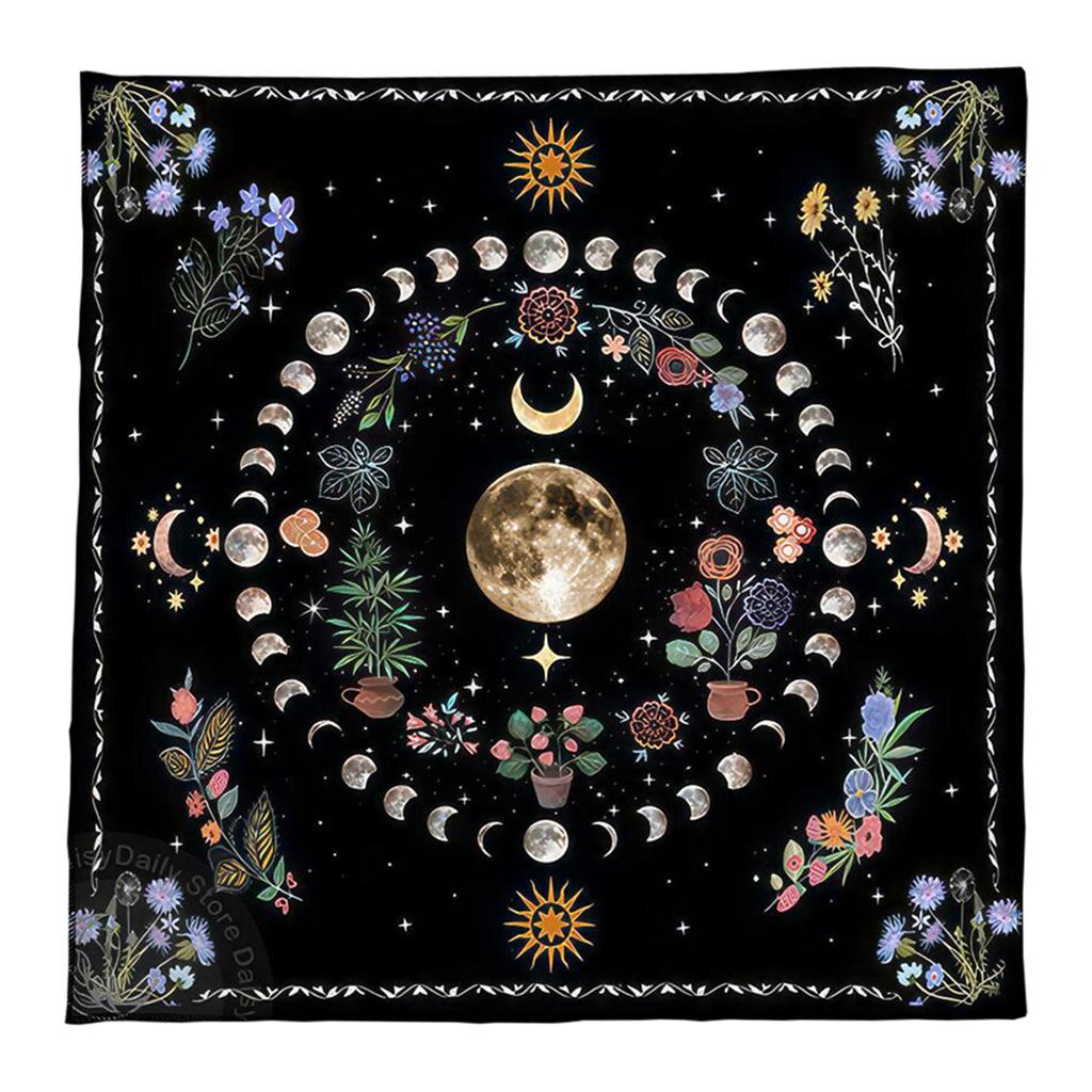 Paño de Altar de Tarot de Franela Cuadrado Almohadilla para Juego de Mesa Almohadilla para Oráculos Astrológicos Cubremesa Alfombrilla para Cartas Mantel para Adivinaciones
