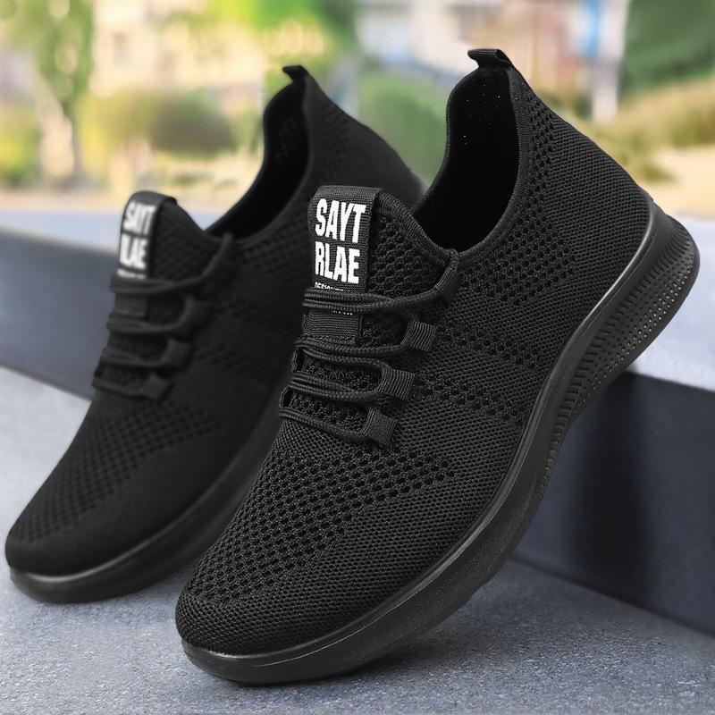 

Взуття чоловіче весняне Нове чоловіче взуття Повсякденне взуття на м якій підошві з поліуретану на летючому полотні дихаюче і не смердюче спортивне взуття для ніг 44