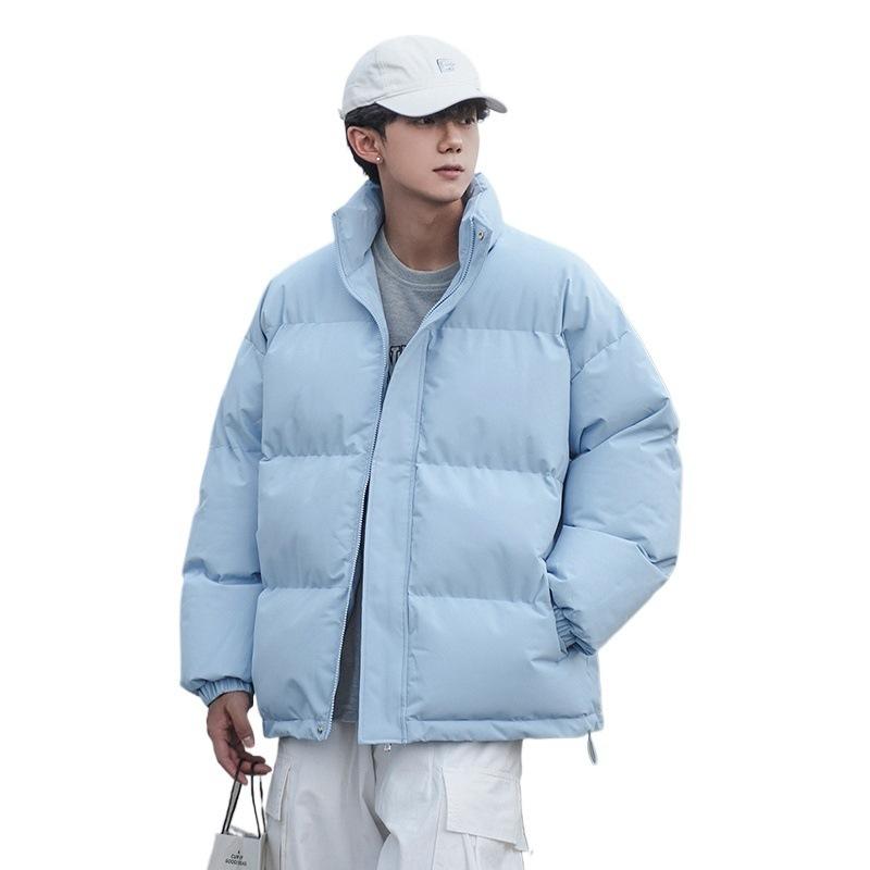 Autumn and Winter Down Cotton Clothes Men's Style Stand-up Thickened Cotton-padded Clothes Loose Korean Version Ins Trendy Versatile Couples