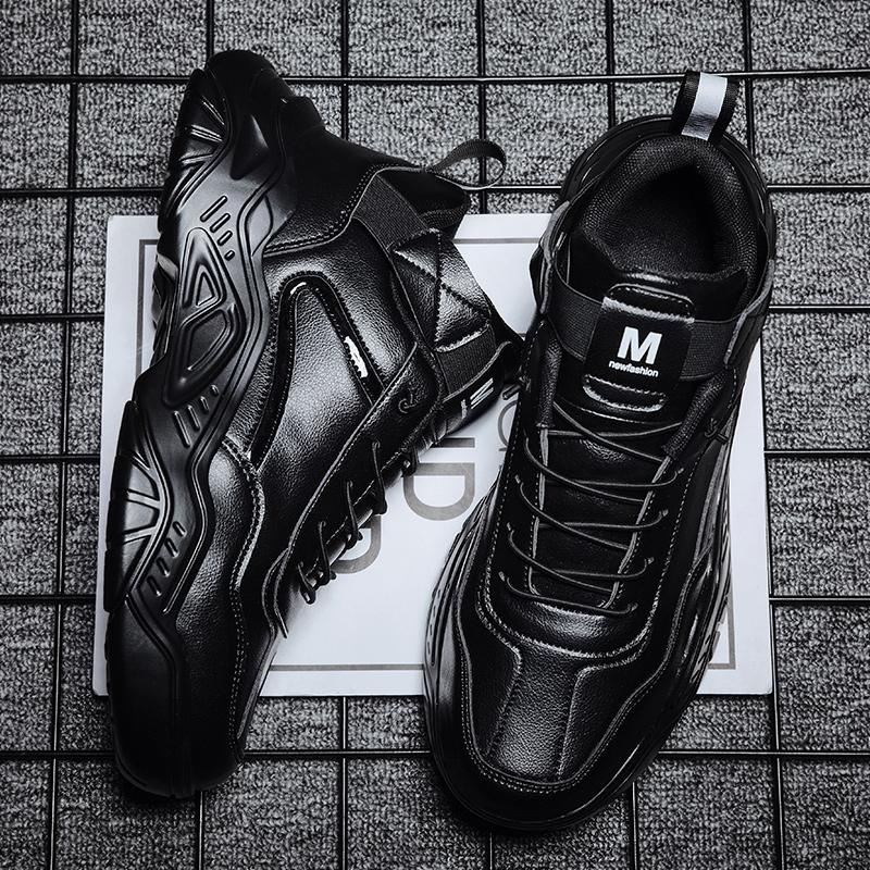 Large size 45 black men's shoes autumn 2024 new 46 dad shoes men's winter size 38 sports and leisure shoes men's