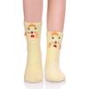 Autumn and winter women's socks, cute animal giraffe cat coral fleece sleeping floor slippers socks winter thermal socks