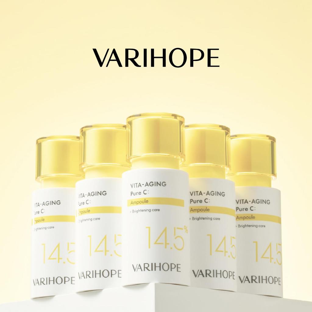 VARIHOPE Pure Vitamin C High Concentration VITA AGING PureC Intensive Melanin Age Korean Skin Care (Very Hop) [Authentic] Ampoule, Serum, 20mL, 14.5%