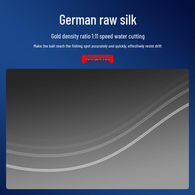 High-End German Fishing Line: Super Soft, No Kink, Strong Tensile Nylon, Excellent Water Cutting & Float