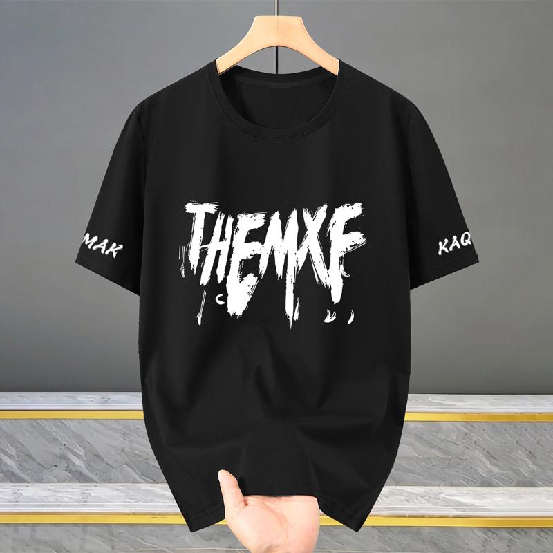 

Men s Plus Size Graffiti Letter Print T-Shirt – Casual Crew Neck Short Sleeve Tee (5XL-13XL) 5XL(80kg-88kg) чёрный