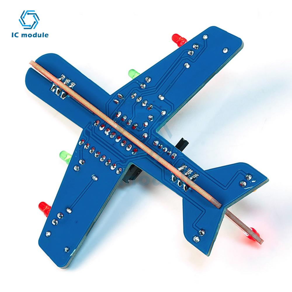Kit Elettronico Fai da Te Luce a LED Flusso Modello di Aeroplano Kit di Saldatura Elettronica Pratica Kit di Assemblaggio Scienza Elettronica