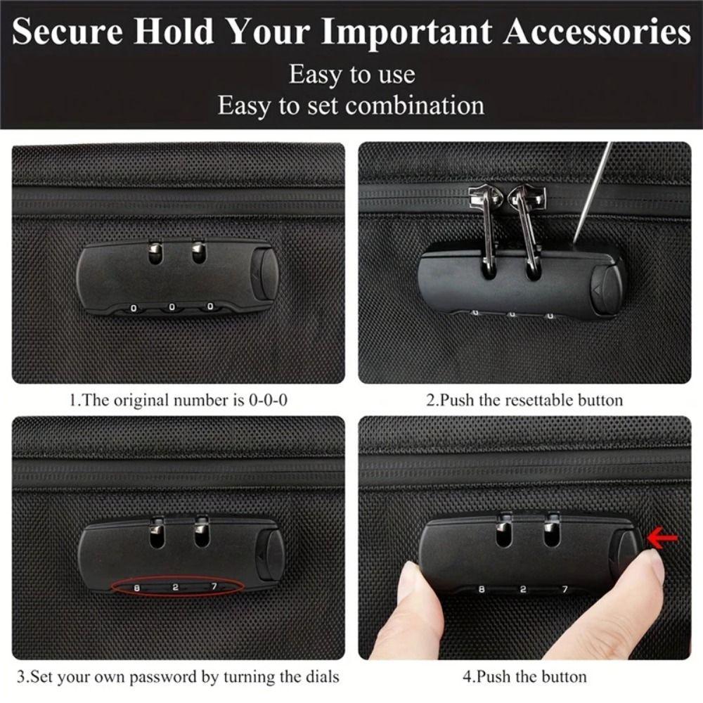 Combination Lock Smell Isolation Case Carbon Lined Travel Medicine Box  Camping
