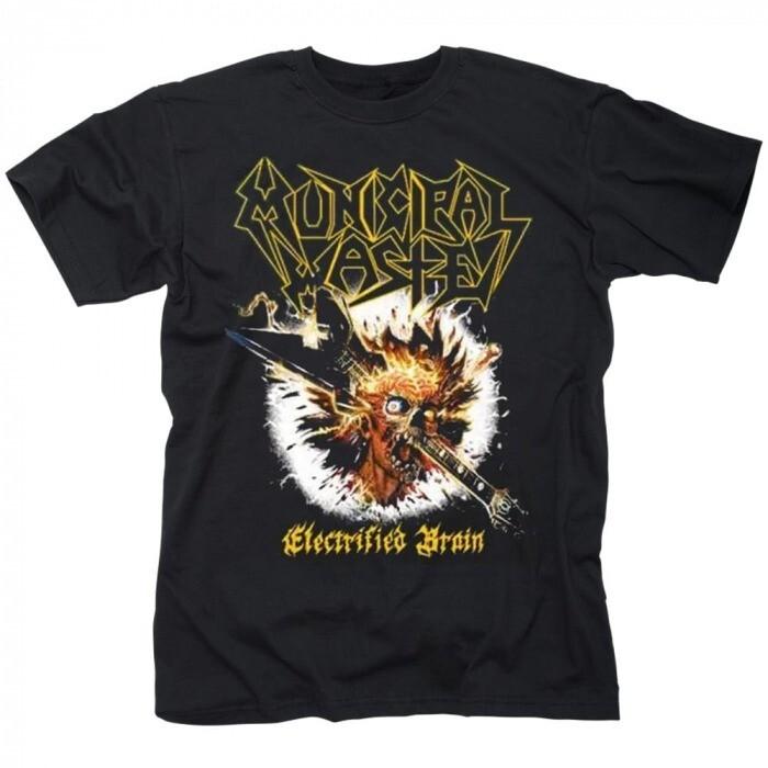 Редкая черная хлопковая футболка Municipal Waste Band Размеры от S до 4XL Унисекс S