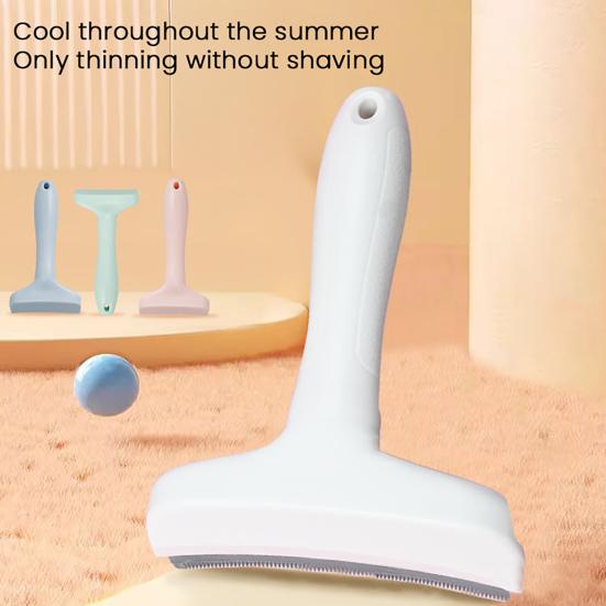 

V-Tooth Deshedding Comb Pet Hair Removal Grooming Brush 1mm Teeth Shedding Comb with Ergonomic Handle for Dogs Cats Small білий