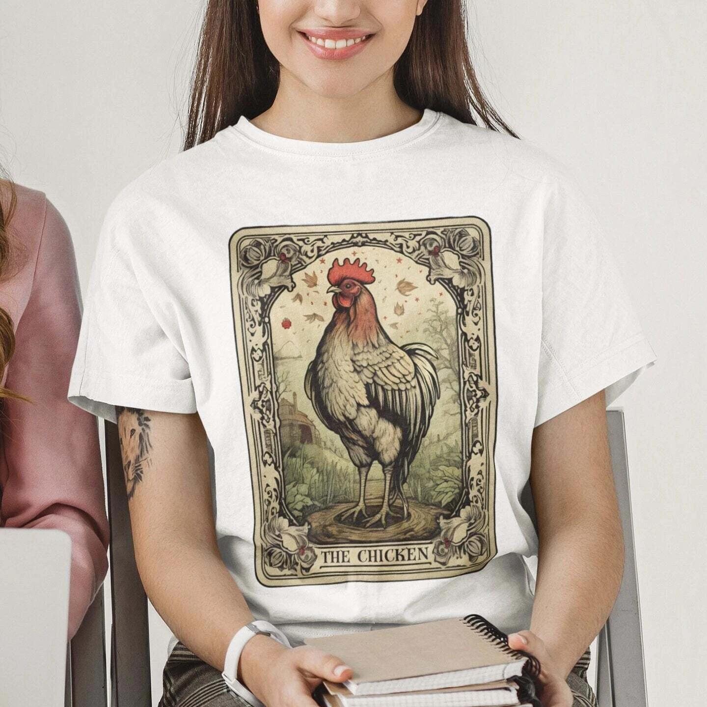 The Chicken Tarot Card T-Shirt XL