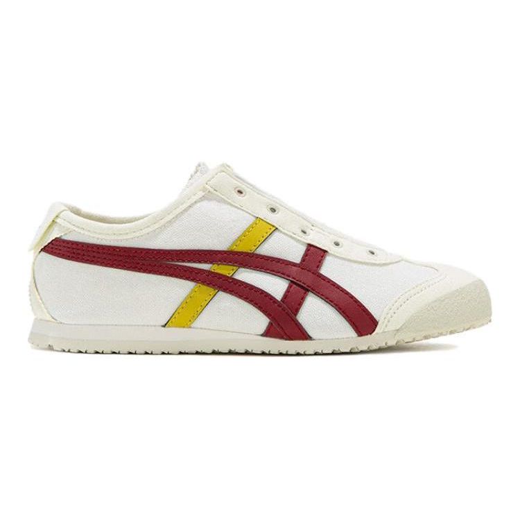 Onitsuka Tiger Comfortable Versatile Shock Absorbing Durable Low Top Casual Shoes Kids sneaker Black Red 1184A085-108