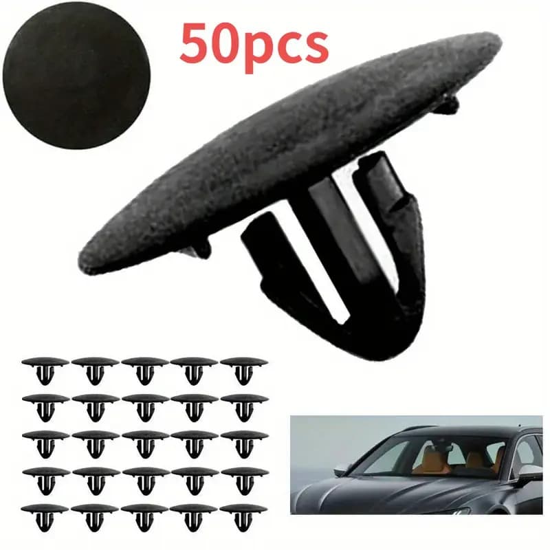 

50 PCS Car Hood Insulation Retainer Black Plastic Clips Fastener For Toyota 90467 09050 Rivet Retainer Car Parts