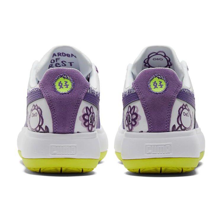 Puma Flabjacks X  Suede Mayu Garden Of Rest Leather Platform Low-Top Sneakers Women Sneakers Gold Gray 388594-01