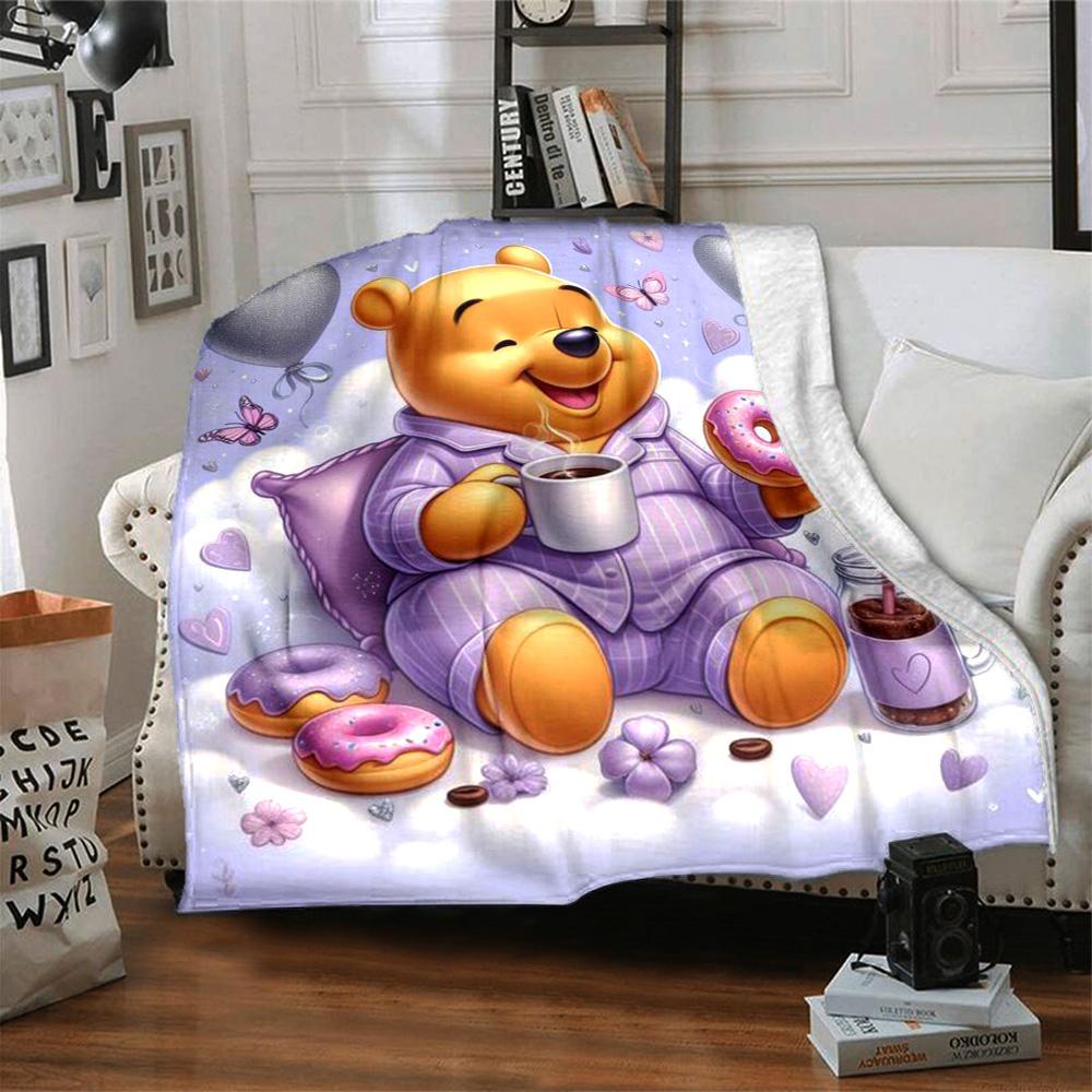 Piglet'S Sweet Dreams Flannel Blanket Super Soft Warm Cozy Blanket For Sofa Bed Office Travel Allseason Home Decor Gift