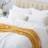 Aisbo King Size Pillow Cases Set of 2 - White King Pillowcase 2 Pack with Envelope Closure, Soft Brushed Microfiber Bed Pillow Case Cover, 20x36