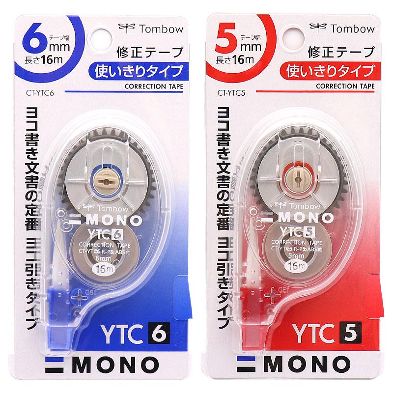 Tombow MONO Correction Tape CT-YTC6 CT-YTC5 5mm*16m 6mm*16mEasy To Use Applicator for Instant Corrections 16m Large Capacity