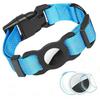 Reflective Nylon Pet Dog Collar for AirTag Bluetooth-compatible Tracker Silicone Case,Size: M